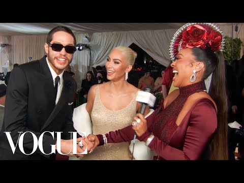 Kim Kardashian & Pete Davidson on Kim Wearing Marilyn Monroe's Dress | Met Gala 2022 – Vogue