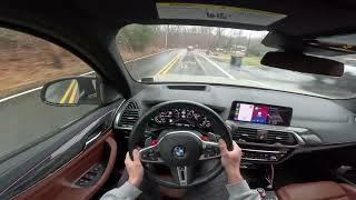 POV 2020 BMW X3M Rainy Day Driving (Ripping and Relaxing)