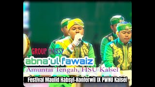 festival maulid habsyi Konferwil XI PWNU Kalsel 2023 group ABNA'UL FAWAIZ JUARA 3