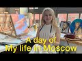 A DAY OF MY LIFE in Moscow, Russia 2021 | Grocery Store, Drawing Class & Food Mall