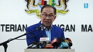 Sidang media Perdana Menteri Datuk Seri Anwar Ibrahim di Kementerian Kewangan