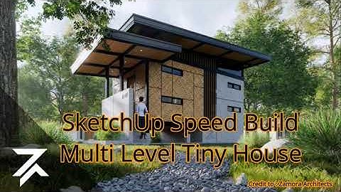 SketchUp Speed Build Multi Level Tiny House