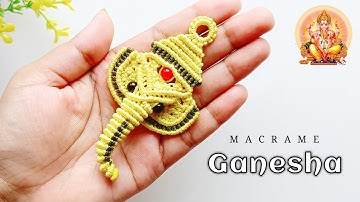 Macrame Lord Ganesha | Mini Macrame Ganesha | Macrame Ganesha Keychain Full Tutorial