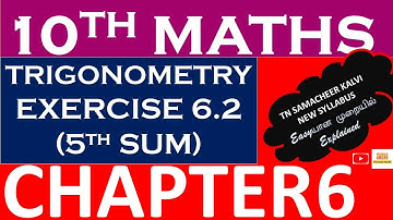 10 Maths New Syllabus Trigonometry Ex 6.2 Sum 5|10th maths chapter 6 exercise 6.2 sum 5 tn samacheer