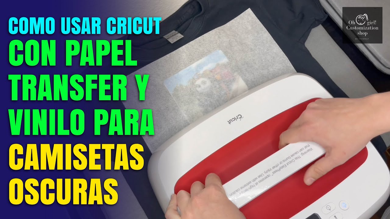 Como Usar Cricut con Papel Transfer y Vinilo para Camisetas Oscuras |  Tutorial 2021 Español - YouTube