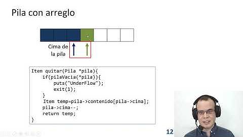 Pilas - Implementación con un vector (arreglo unidimensional)