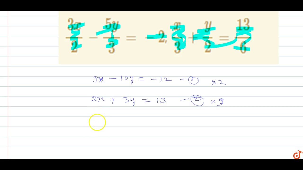 3x 2 5y 3 2 X 3 Y 2 13 6 Youtube