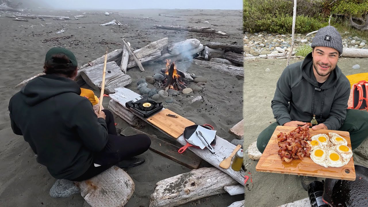 Beach Camping, Cooking & Hiking (ASMR)