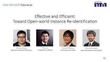 ACM Multimedia 2020 Tutorial-An opening of the tutorial