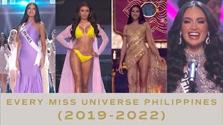 EVERY Past Miss Universe Philippines Delegate - ALL SHOW MOMENTS (2019-2022) | Miss Universe