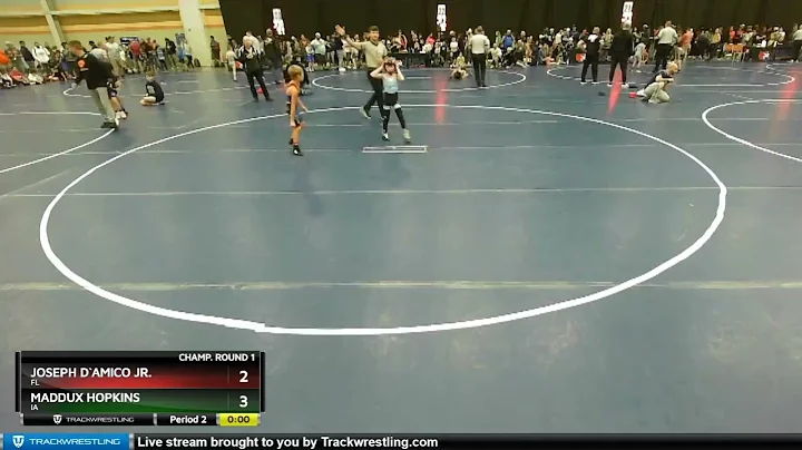 56 Lbs Champ. Round 1 - Maddux Hopkins, IA Vs Jose...