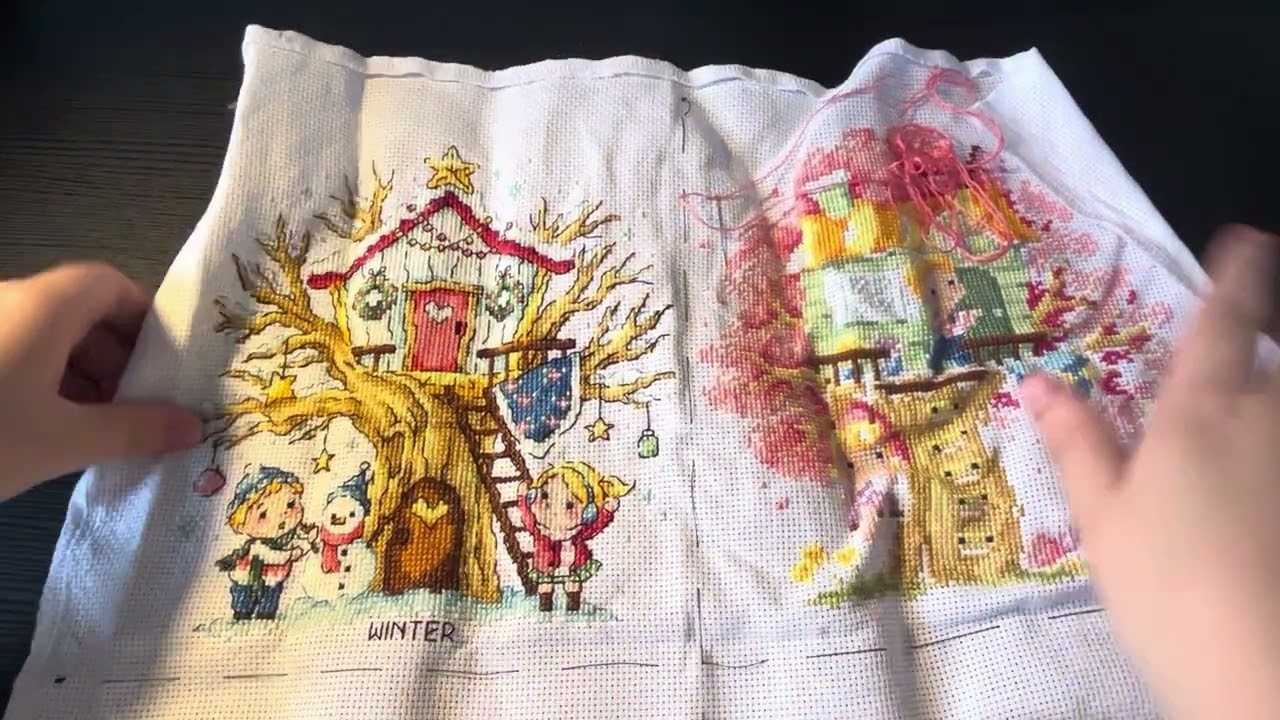 Flosstube : voici mes avancees et mes encours de ces derniers mois 🫶🏼#broderie #flosstube