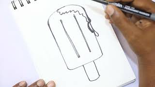 Easy Drawing - How to draw Ice Bar easily