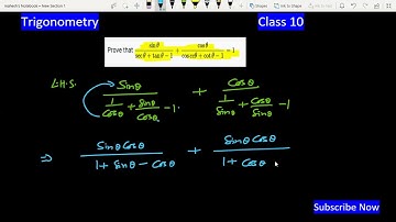 Prove that (sin theta)/(sec theta+tan theta-1)+cos theta/(cosec theta+cot theta-1)=1 Trigo Class 10