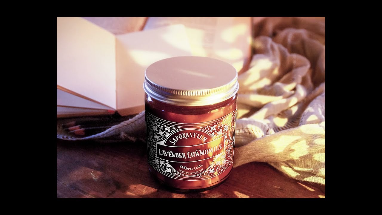 Candle Label on Glass Jar Mockup
