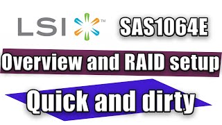 Overview and RAID setup - LSI SAS SAS1064E