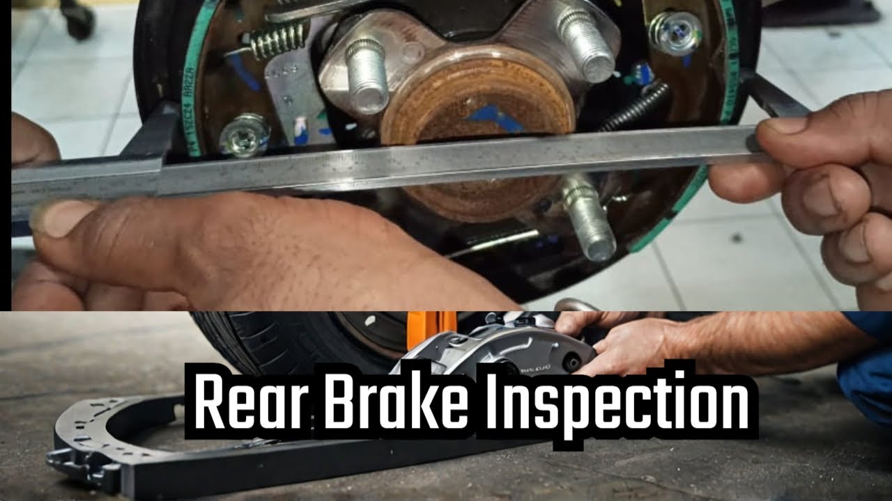 Rear Brake OH | How To Measure Rear Brake Shoe and Drum - YouTube