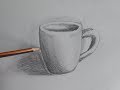 Draw a coffee cup with shading