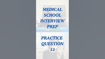 Mini Mock Interview Show - Practice Question 12 #premedlife #interviewquestions #premed