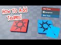 How to add teams in roblox studio 2024