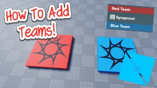 How to Add Teams in Roblox Studio! (2024)