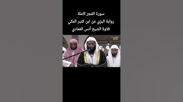 سورة الفجر كاملة رواية #البزي_عن_ابن_كثير المكي تلاوة الشيخ #انس_العمادي