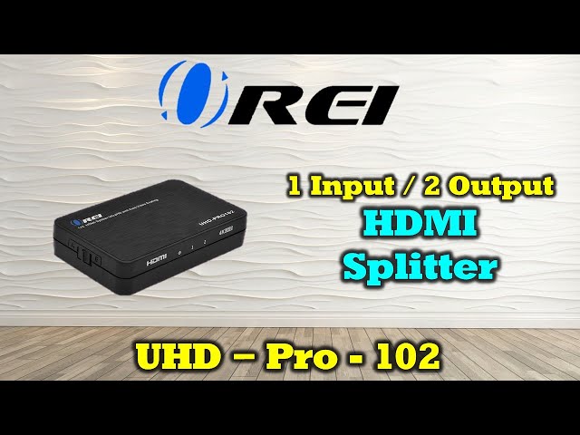 OREI HDMI Splitter 1 in 2 Out - 1x2 HDMI Display Duplicate/Mirror - Powered  Splitter Full HD 1080P, 4K @ 30Hz (One Input To Two Outputs) - USB Cable