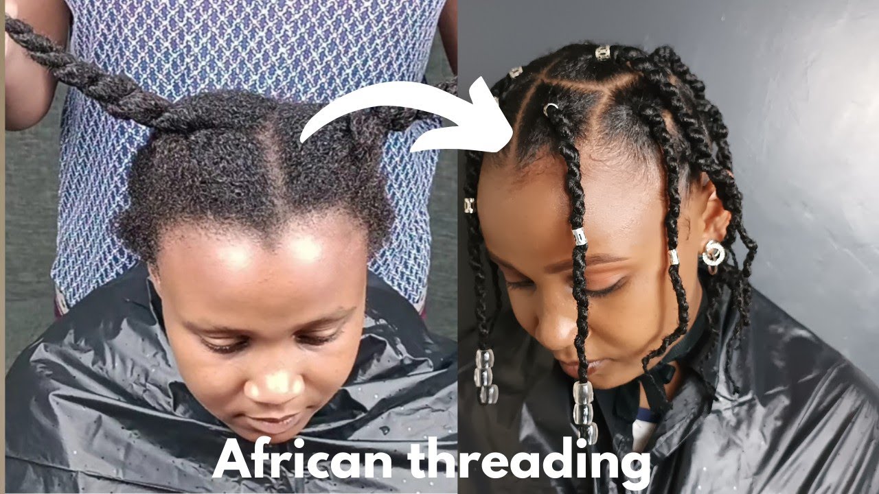 HOW TO DO AFRICAN THREADING ON NATURAL HAIR 💞 ULTIMATE PROTECTIVE STYLE ...