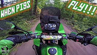 KLR 650 Shows ATVs How It's Done | Harrsion Hills Wisconsin ATV Trails