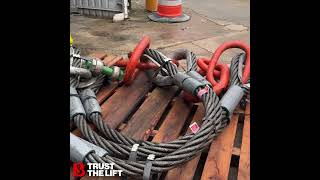 2-3/4in Heavy Duty Wire Rope Bridle Slings + Van Beest Green Pin Shackles | Crane & Rigging Supply