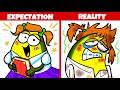 Back to School Expectation vs Reality | Funny Cartoon | Avocado Couple.mp4