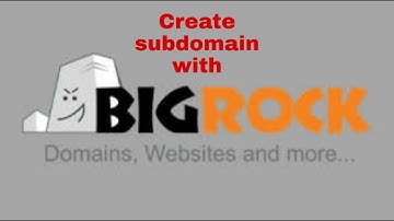 how to create subdomain with big rock, big rock sub domain
