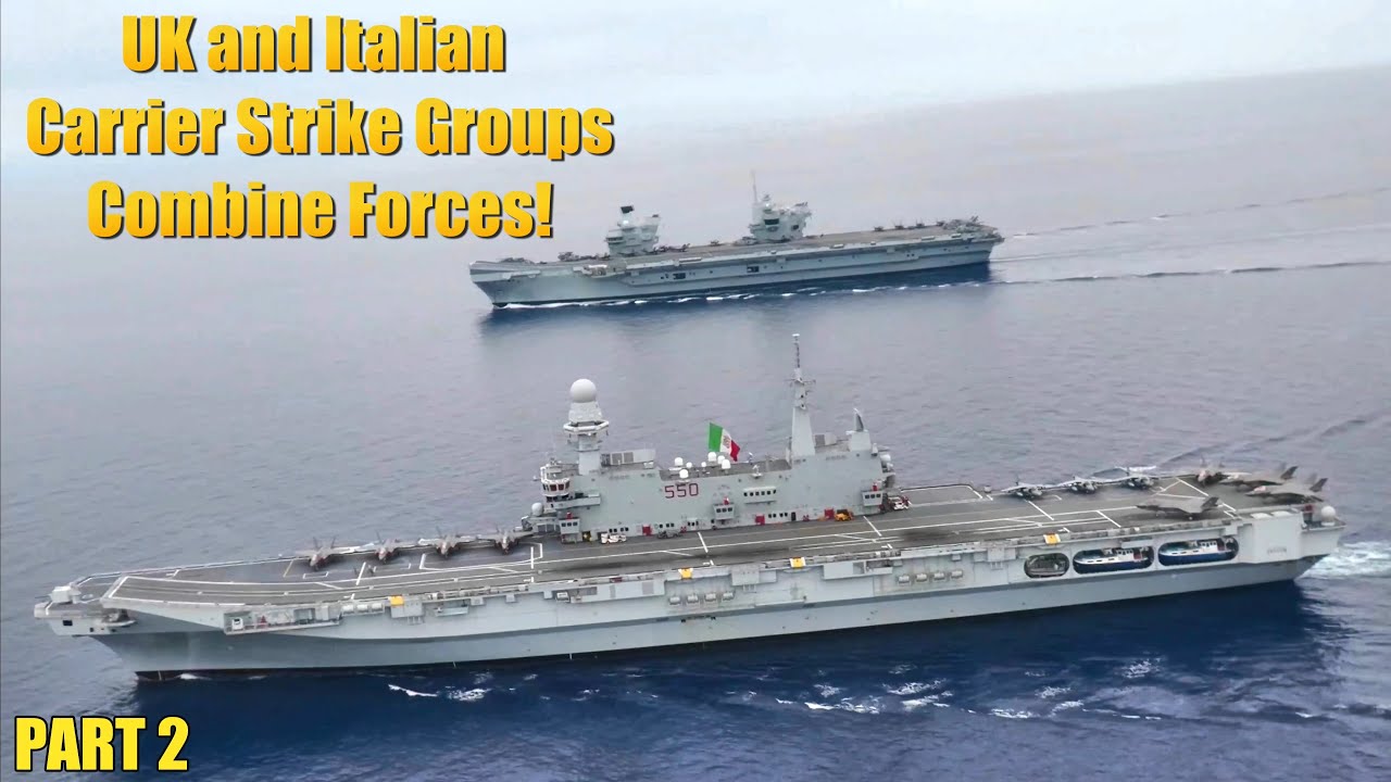 HMS Prince of Wales (R09) - Strike Group combines with Italian CSG