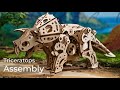 Ugears Triceratops Assembly Video | English Subtitles