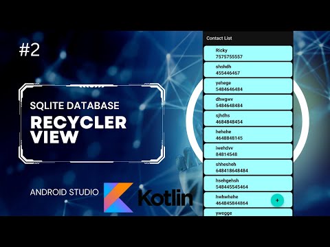 RecyclerView With SQLite Database Android Studio | RecyclerView SQLite Android Studio | Kotlin | #2