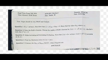 Calculus-I(MTH-301)Final Exam Past Paper #youtubeshorts #gcuniversityfaisalabad #youtube #razalatif