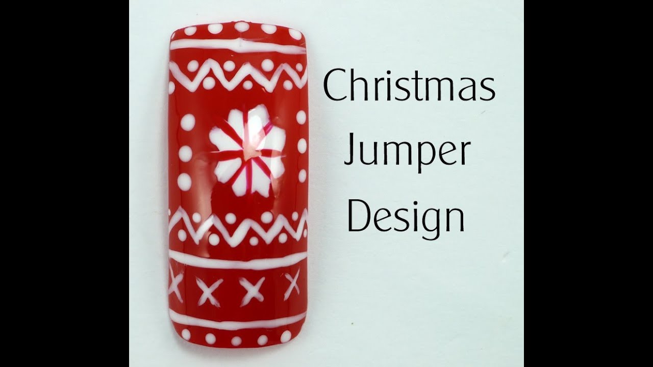 Lucy's Stash: How to paint Christmas Jumper!  Step by step nail art tutorial