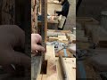 I am visually checking whether it is parallel to the reference stick. #woodworking