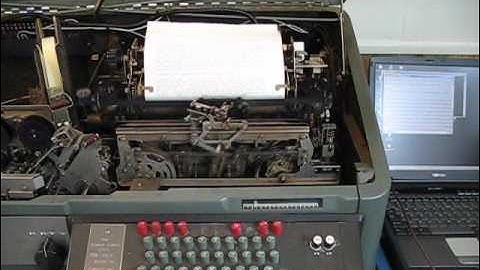 Model 28 ASR Teletype Demonstration 1 - Telephone Museum of PEI.
