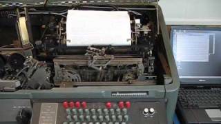 Model 28 ASR Teletype Demonstration 1 - Telephone Museum of PEI.