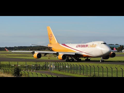 *Rare* Centurion Cargo Boeing 747-400F Takeoff at Prestwick Airport