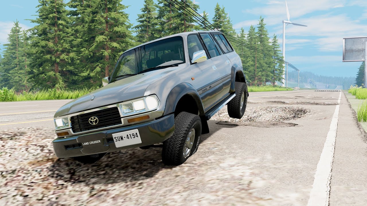 محاكي الحوادث | تحدي شارع الحفر 🚙 🚧 BeamNG Drive