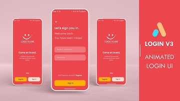 Animated Login UI Design for android with free aia file | Login V3 | Kodular | Niotron | ARE Tech