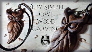 Super SIMPLE OWL Wood Carving Tutorial 🦉