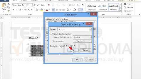 Insert the caption Table I - Report below the table so that table numbering is automatically...