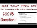 AP Calculus AB - 2007B: #1