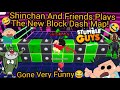 Shinchan and friends plays the new impossible block dash map in stumble guys gone very funny