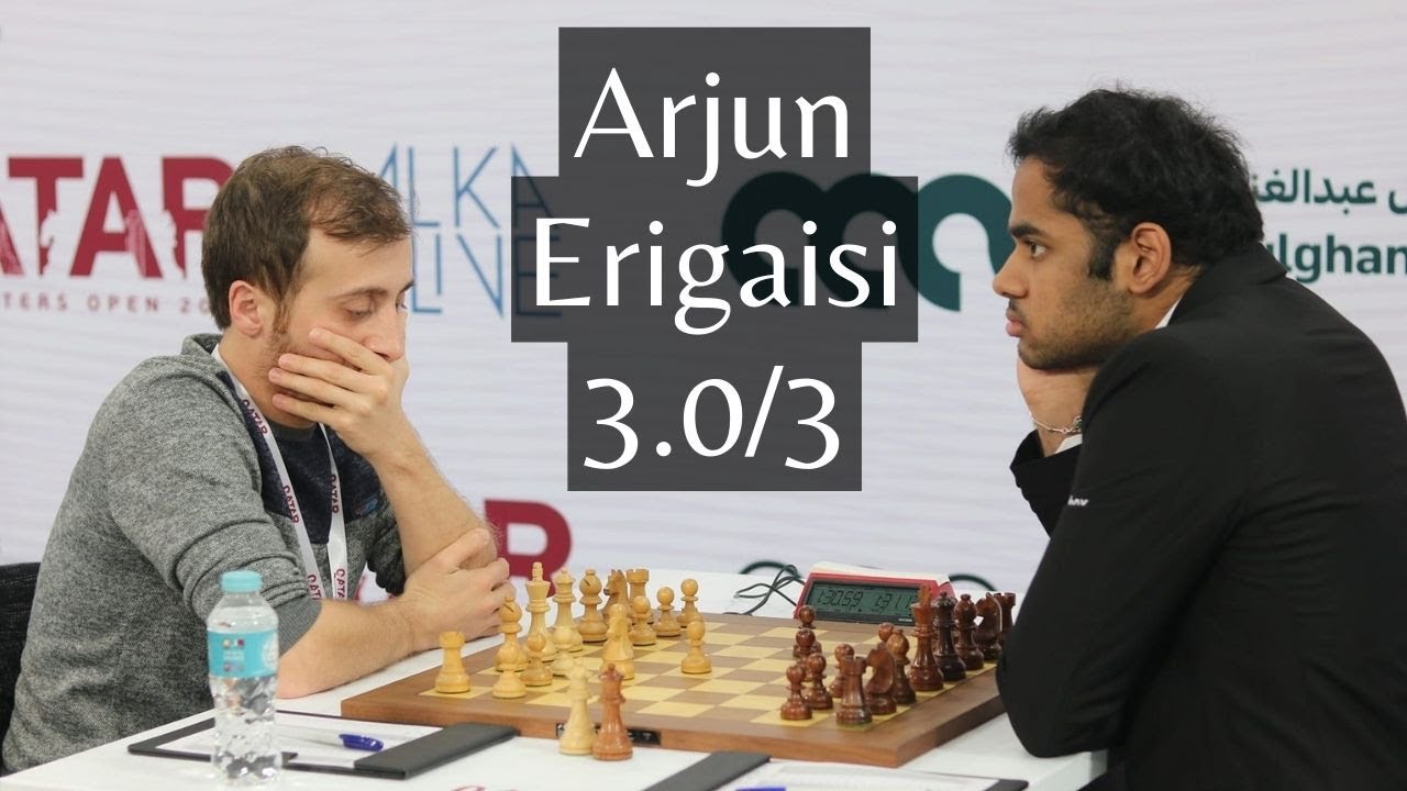 TORNEIO QATAR 2023 8 ROUND VITÓRIA DE ERIGAISI ARJUN 