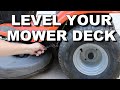 Level Your Mower Deck