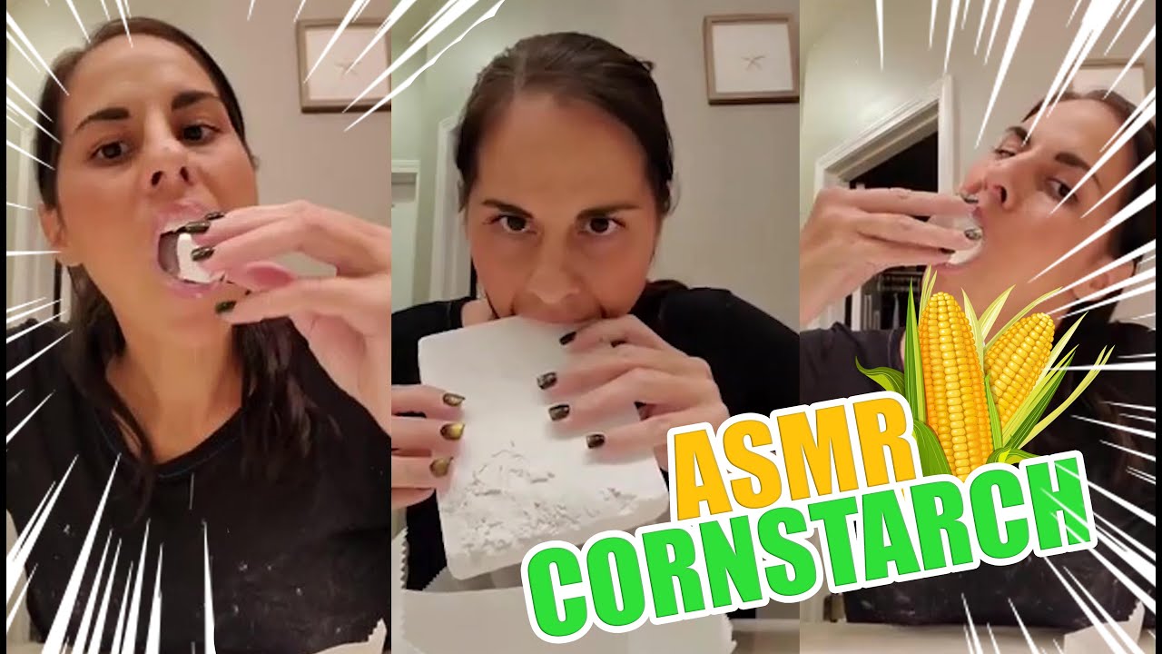 Asmr cornstarch eating Discover cornstarch